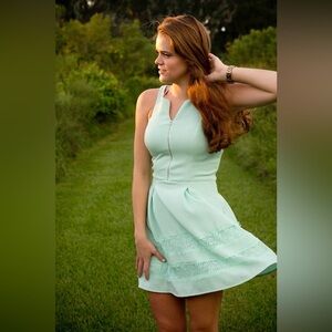 Express Mint Green Mini Dress